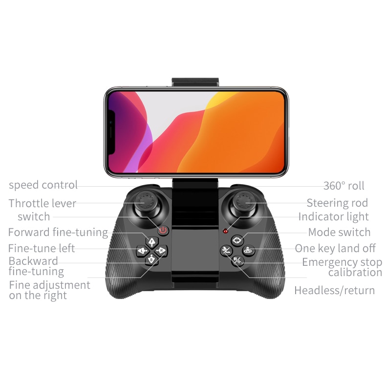 V8 Mini Drone 4K 1080P HD Camera WiFi Fpv Air Pressure Altitude Hold Black Quadcopter RC Drone Toy | Fugo Best
