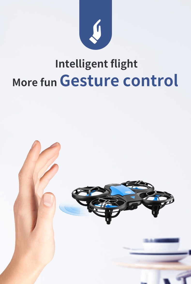 V8 Mini Drone 4K 1080P HD Camera WiFi Fpv Air Pressure Altitude Hold Black Quadcopter RC Drone Toy | Fugo Best