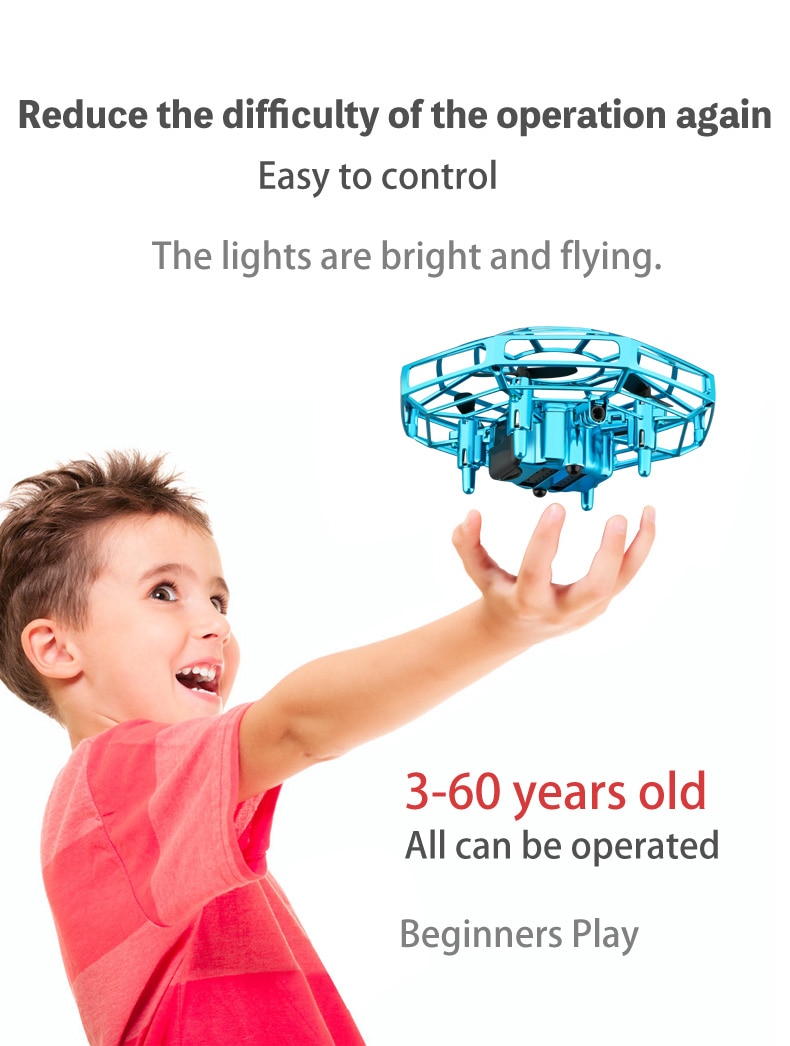 Mini Drone UFO Toys Infrared Sensing Control Hand Flying Aircraft Quadcopter Infraed RC Helicopter Kid Toy | Fugo Best