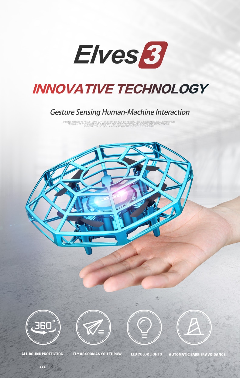 Mini Drone UFO Toys Infrared Sensing Control Hand Flying Aircraft Quadcopter Infraed RC Helicopter Kid Toy | Fugo Best