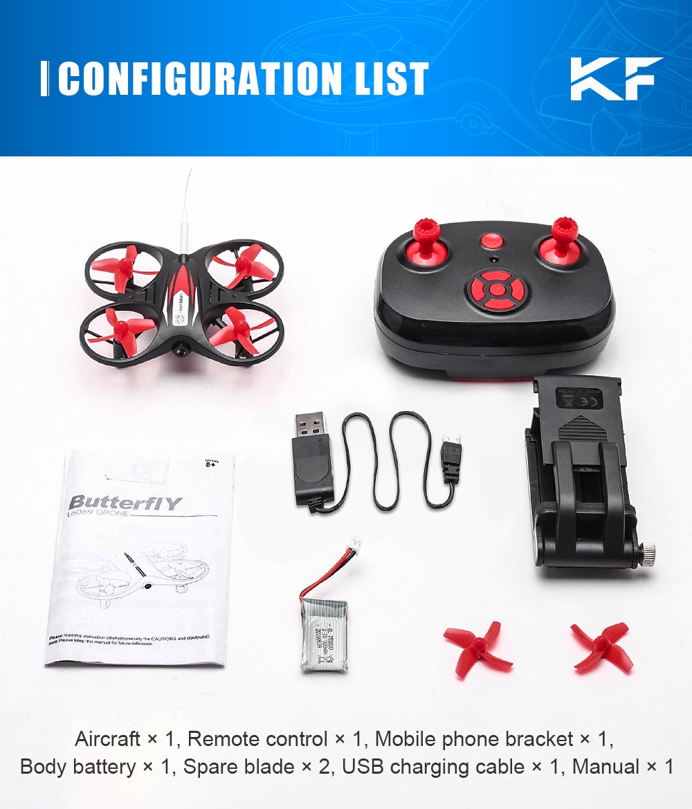 KF608 Mini Drone 720p HD With Camera Wifi Aerial Stabilized Altitude 3D Flip Headless Mode RC Quadcopter Profesional Drones Toy | Fugo Best