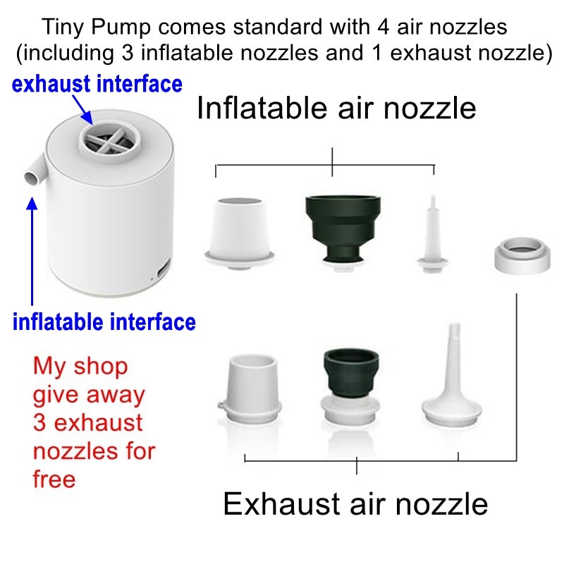 FLEXTAILGEAR Air PumP TINY Portable Rechargeable Ultralight Inflate for Sleeping Pad Camping Mattress Mat Swimming Ring Boat | Fugo Best