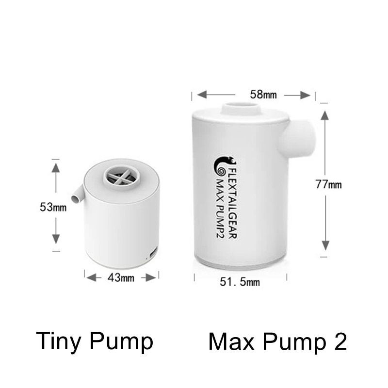 FLEXTAILGEAR Air PumP TINY Portable Rechargeable Ultralight Inflate for Sleeping Pad Camping Mattress Mat Swimming Ring Boat | Fugo Best