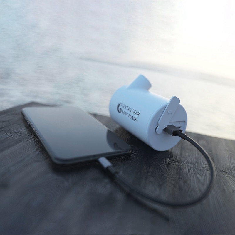 FLEXTAILGEAR Air PumP TINY Portable Rechargeable Ultralight Inflate for Sleeping Pad Camping Mattress Mat Swimming Ring Boat | Fugo Best