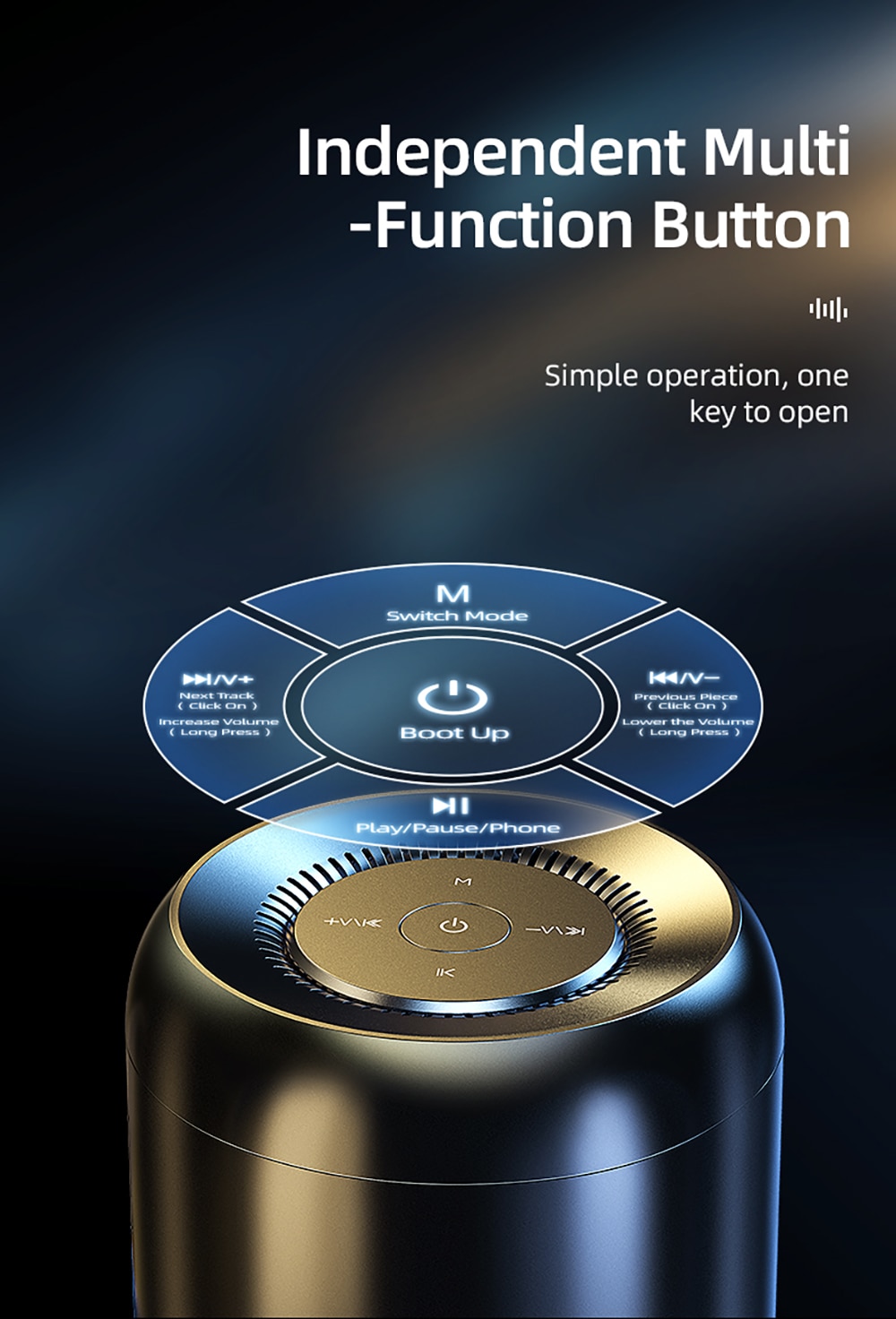 Mini Bluetooth Speaker Portable True Wireless Powerful Bass Smart Speaker 18H Play-time Clear Stereo Sound home theater JOYROOM | Fugo Best