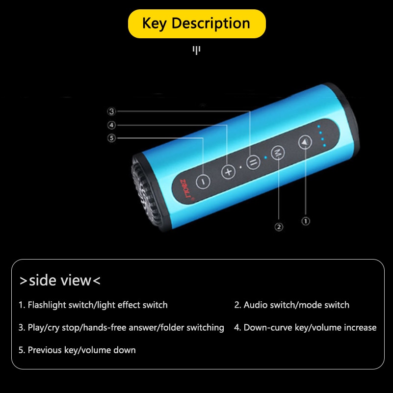 3 in1 Waterproof Portable Bluetooth Speaker for Bicycle Wireless Speaker Bike Mount+Power Bank+Flashlight Support FM TF Card AUX | Fugo Best