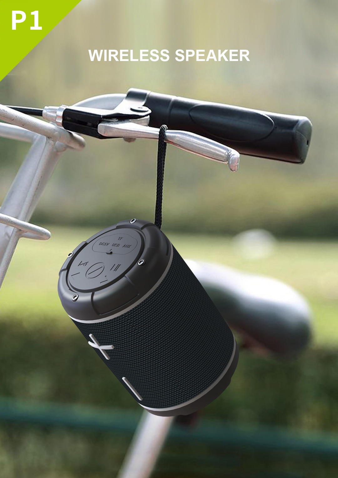 Hopestar P1 IPX7 waterproof bluetooth speaker, new portable bicycle outdoor wireless PC speaker FM radio, small music center som | Fugo Best