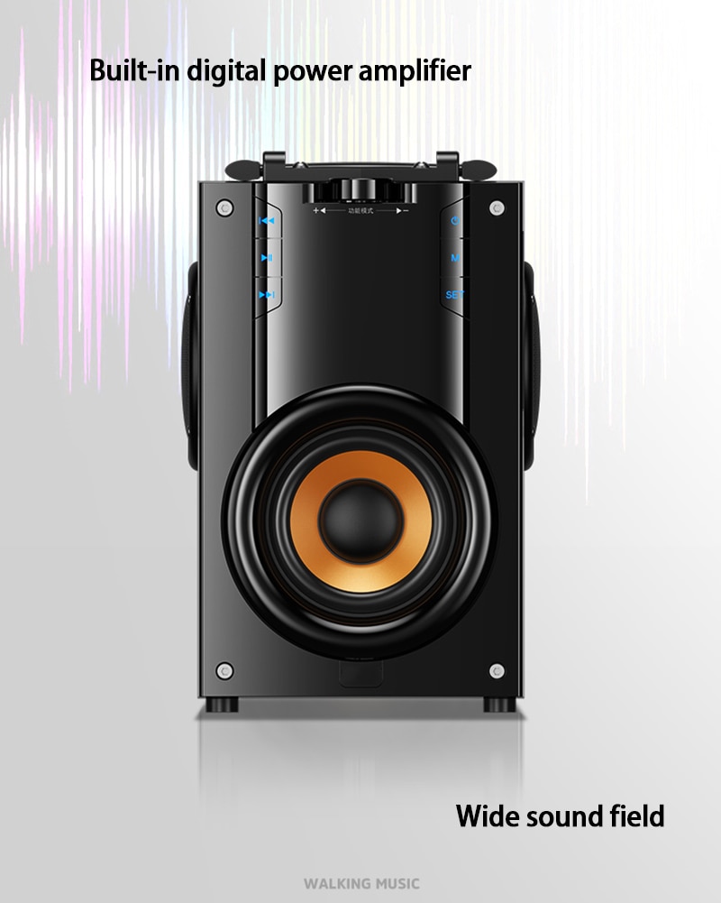 SOAIY Portable Bluetooth Speaker Larger power Column outdoor Loudspeakers Subwoofer computer speaker of Music center with remote | Fugo Best