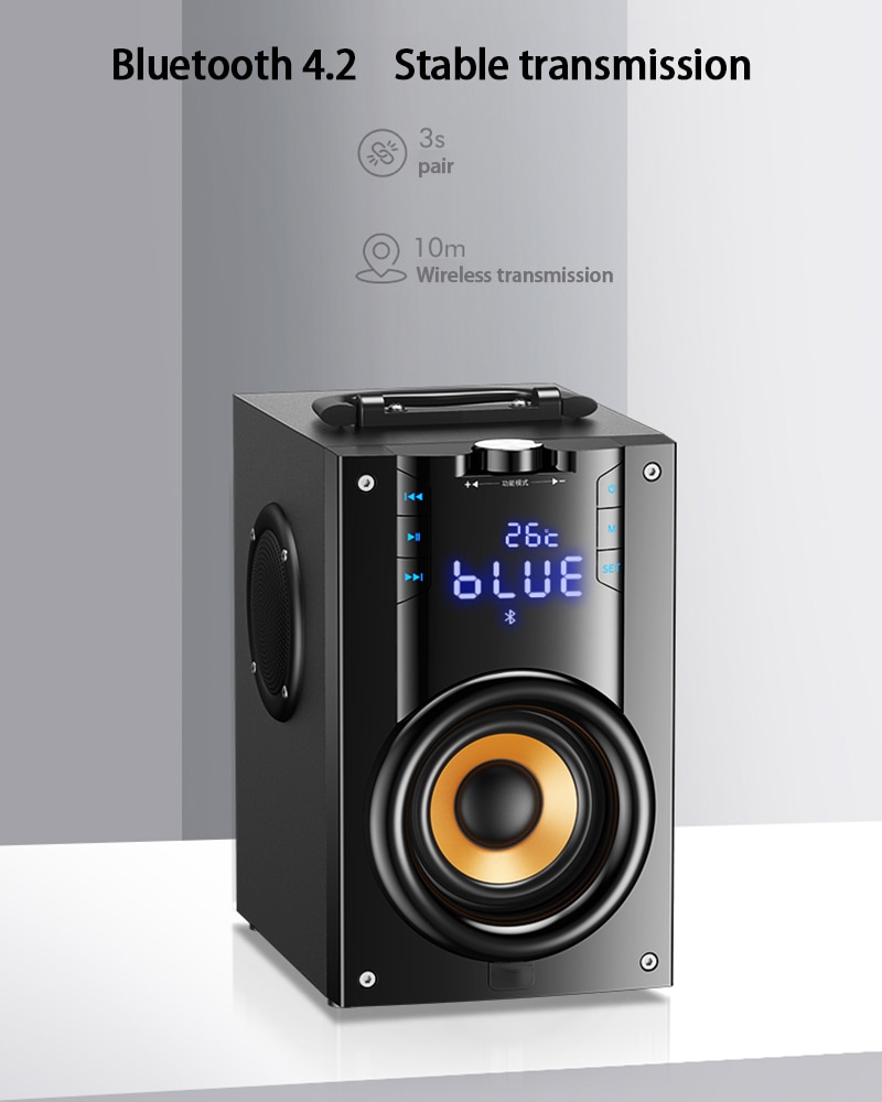 SOAIY Portable Bluetooth Speaker Larger power Column outdoor Loudspeakers Subwoofer computer speaker of Music center with remote | Fugo Best