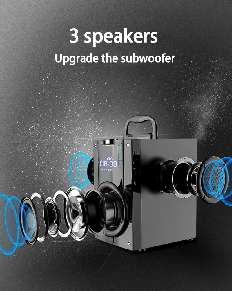 SOAIY Portable Bluetooth Speaker Larger power Column outdoor Loudspeakers Subwoofer computer speaker of Music center with remote | Fugo Best