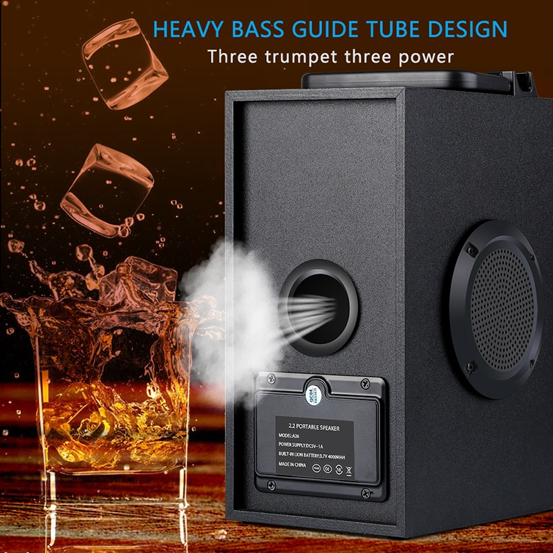 40W Big Power Portable Bluetooth Speaker Outdoor Wireless Subwoofer Boombox Column Sound Music Center Support AUX TF FM Radio | Fugo Best