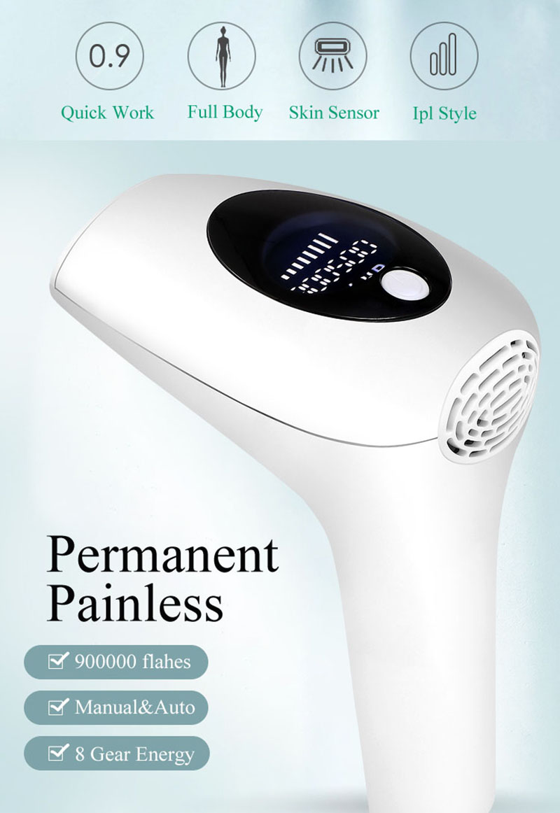 IPL Laser Depilator 900000 flash professional permanent LCD laser hair removal Photoepilator women painless hair remover machine | Fugo Best
