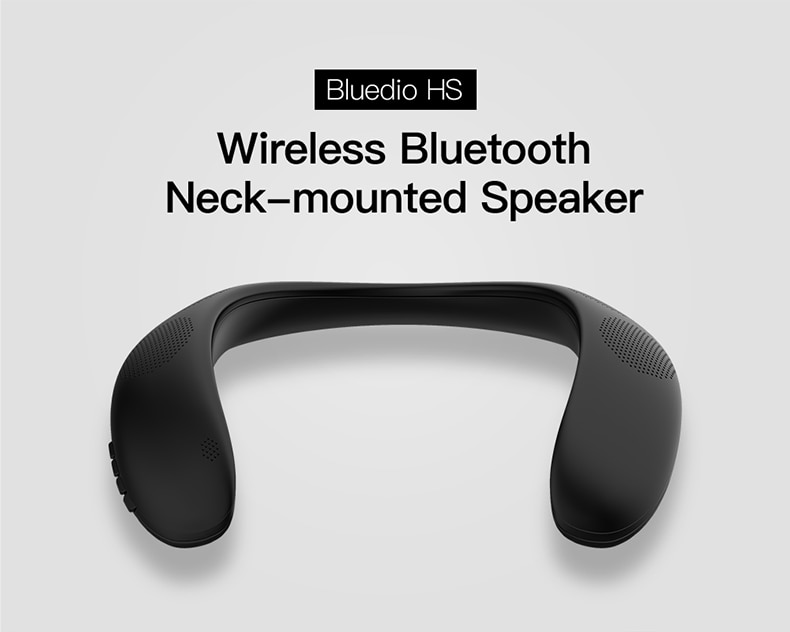 Bluedio HS neck-mounted bluetooth speaker portable wireless speaker bass bluetooth 5.0 FM radio support SD card slot | Fugo Best