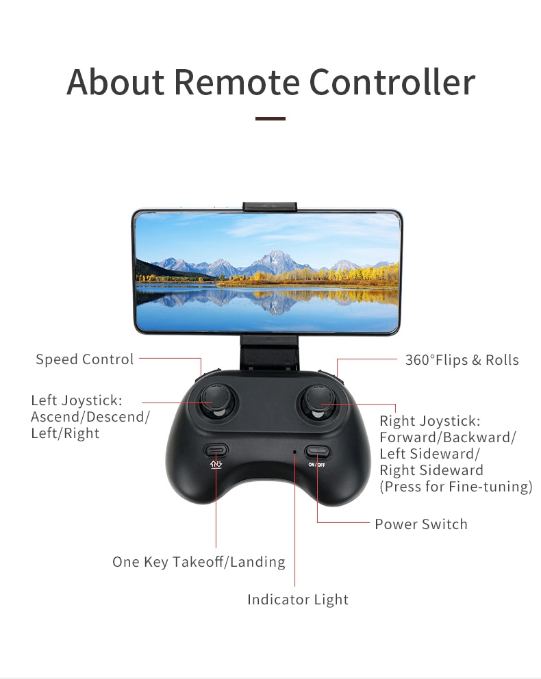 Topacc D83 Palm-sized Mini RC Drone With 2.4G Wifi HD Camera Altitude Hold Foldable RC Quadcopter RTF Simple to Control Dron | Fugo Best