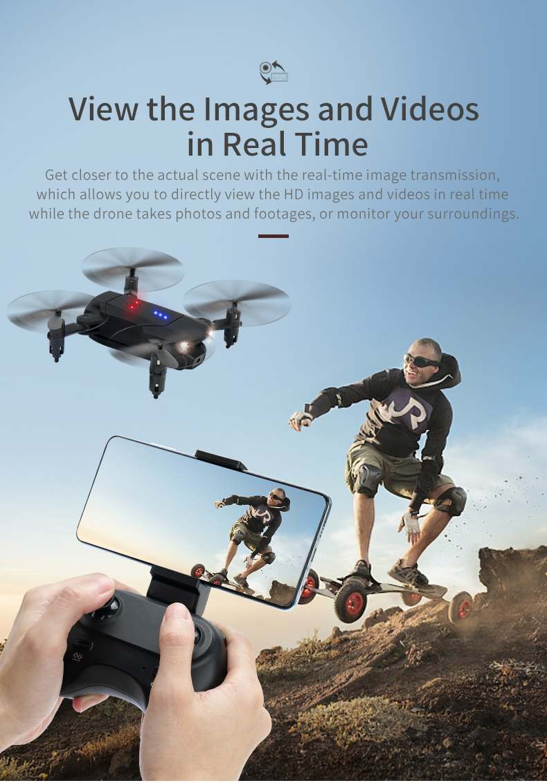 Topacc D83 Palm-sized Mini RC Drone With 2.4G Wifi HD Camera Altitude Hold Foldable RC Quadcopter RTF Simple to Control Dron | Fugo Best