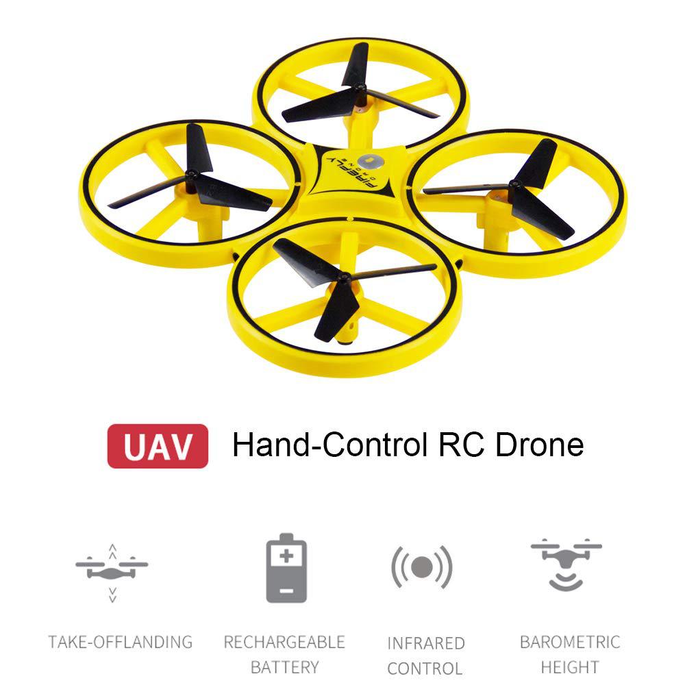 RC MODEL ZF04 RC Drone Mini Infrared Induction Hand Control Drone Altitude Hold 2 Controllers Quadcopter for Kids Toy Gift | Fugo Best