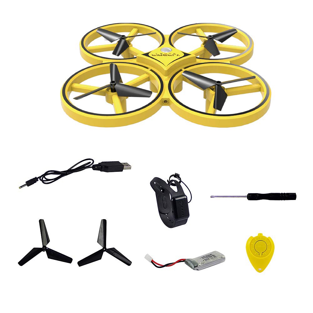 RC MODEL ZF04 RC Drone Mini Infrared Induction Hand Control Drone Altitude Hold 2 Controllers Quadcopter for Kids Toy Gift | Fugo Best