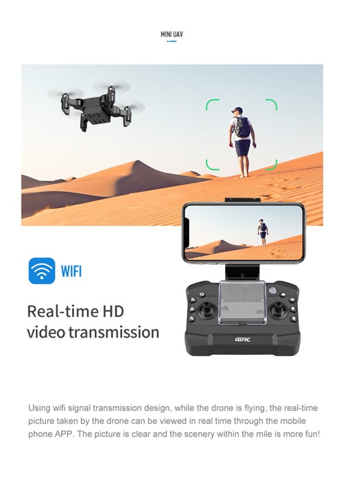 4DRC V2 Mini Dron 3 WiFi FPV with 720P HD Camera Altitude Hold Mode Foldable Mini Pocket RC Drone Quadcopter Helicopter Gift RTF | Fugo Best