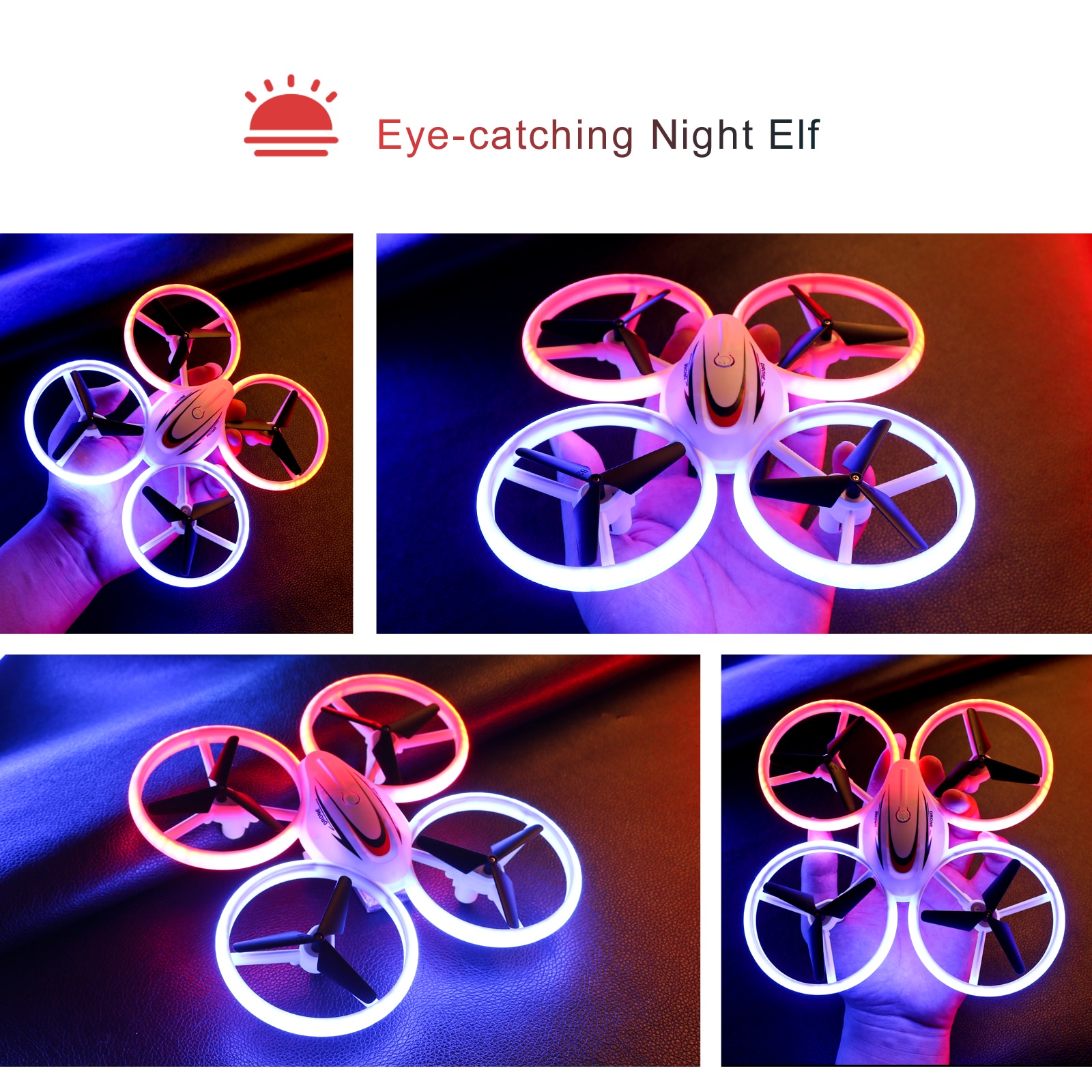 S123 Mini UFO RC Drone With LED Light Infrared Induction Fixed height Quadcopter Model Professional Colorful Dron Toys for boys | Fugo Best