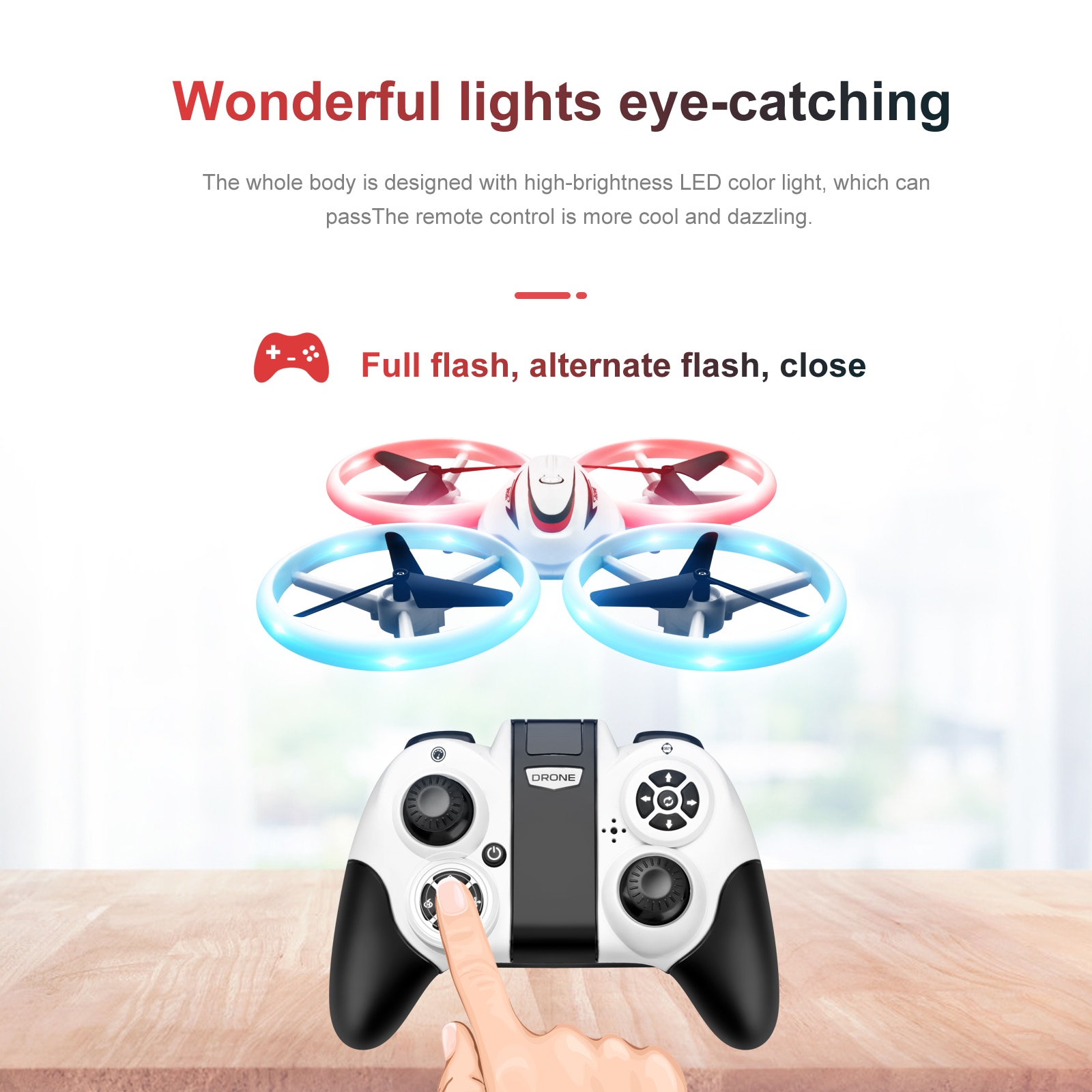 S123 Mini UFO RC Drone With LED Light Infrared Induction Fixed height Quadcopter Model Professional Colorful Dron Toys for boys | Fugo Best