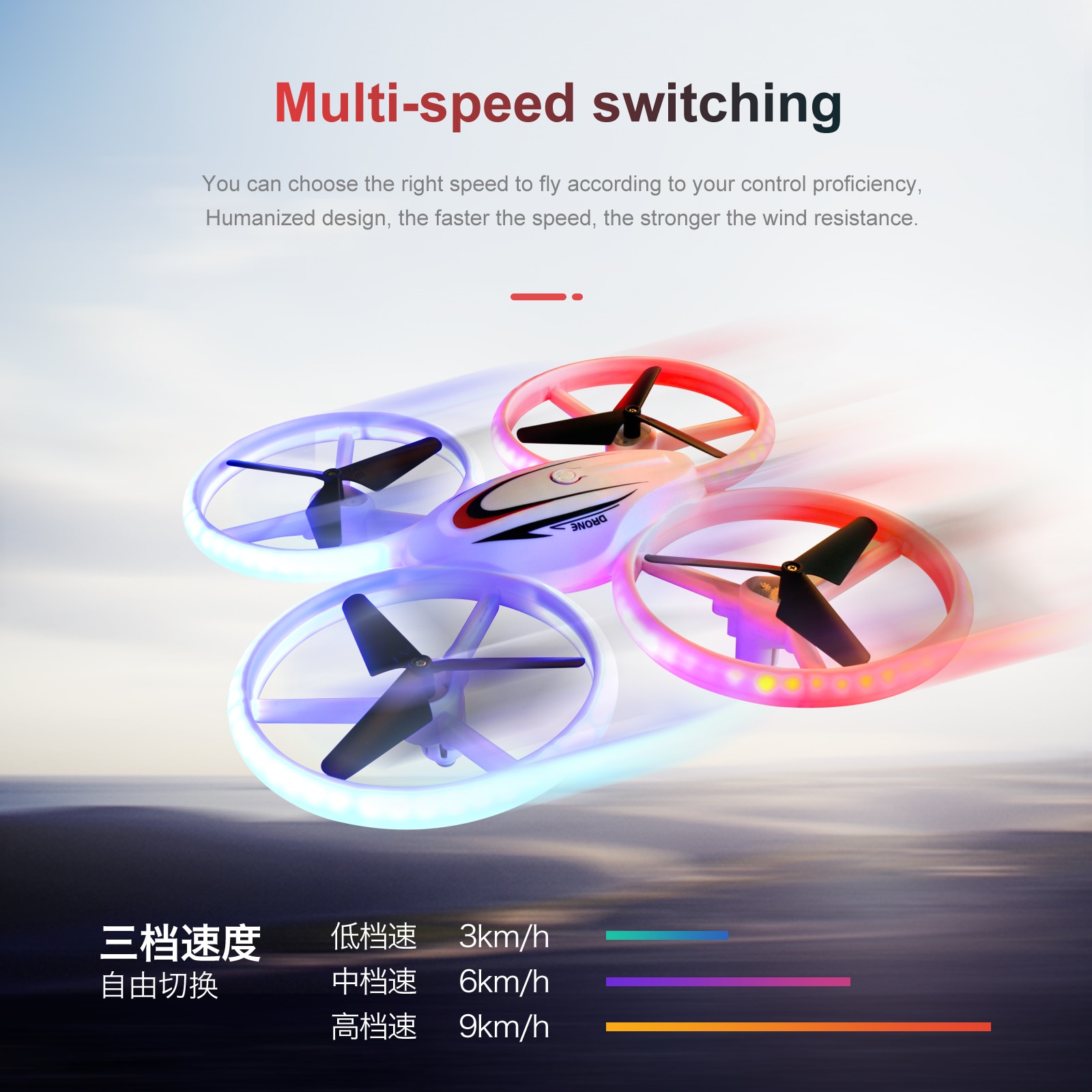 S123 Mini UFO RC Drone With LED Light Infrared Induction Fixed height Quadcopter Model Professional Colorful Dron Toys for boys | Fugo Best