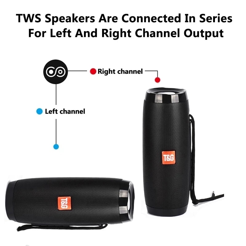 YABA Bluetooth Speaker Powerful Portable Speakers Wireless Column with LED Night Light TF FM Radio Boombox Built-in Mic | Fugo Best