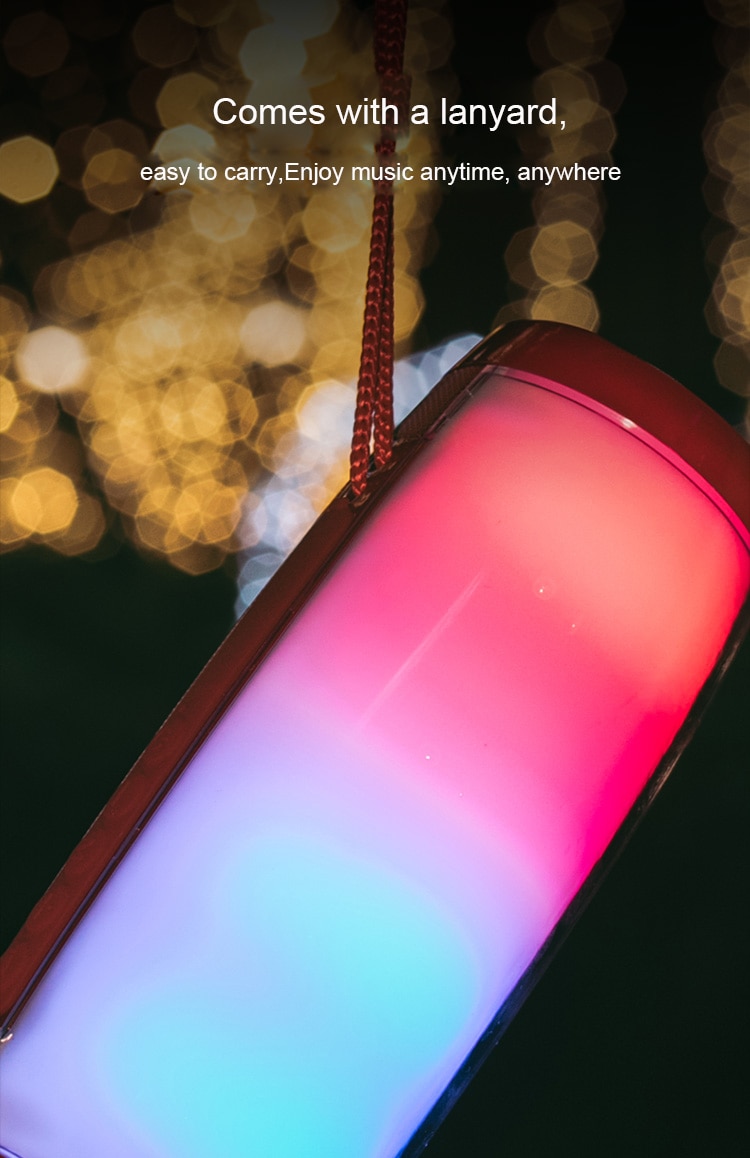 YABA Bluetooth Speaker Powerful Portable Speakers Wireless Column with LED Night Light TF FM Radio Boombox Built-in Mic | Fugo Best
