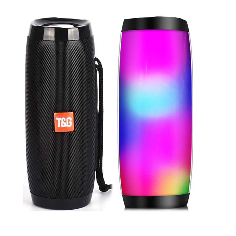 YABA Bluetooth Speaker Powerful Portable Speakers Wireless Column with LED Night Light TF FM Radio Boombox Built-in Mic | Fugo Best