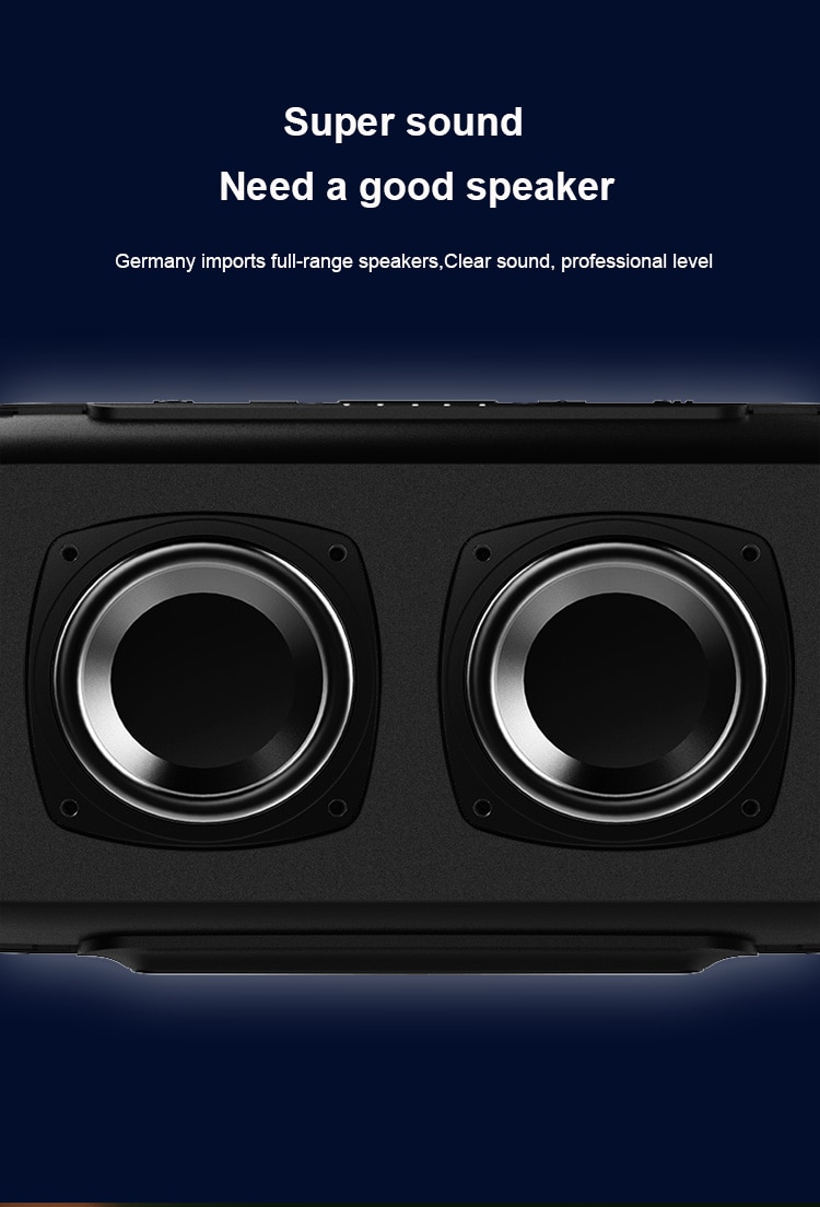 YABA Bluetooth Speaker Powerful Portable Speakers Wireless Column with LED Night Light TF FM Radio Boombox Built-in Mic | Fugo Best