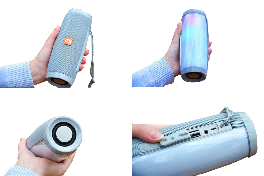 YABA Bluetooth Speaker Powerful Portable Speakers Wireless Column with LED Night Light TF FM Radio Boombox Built-in Mic | Fugo Best