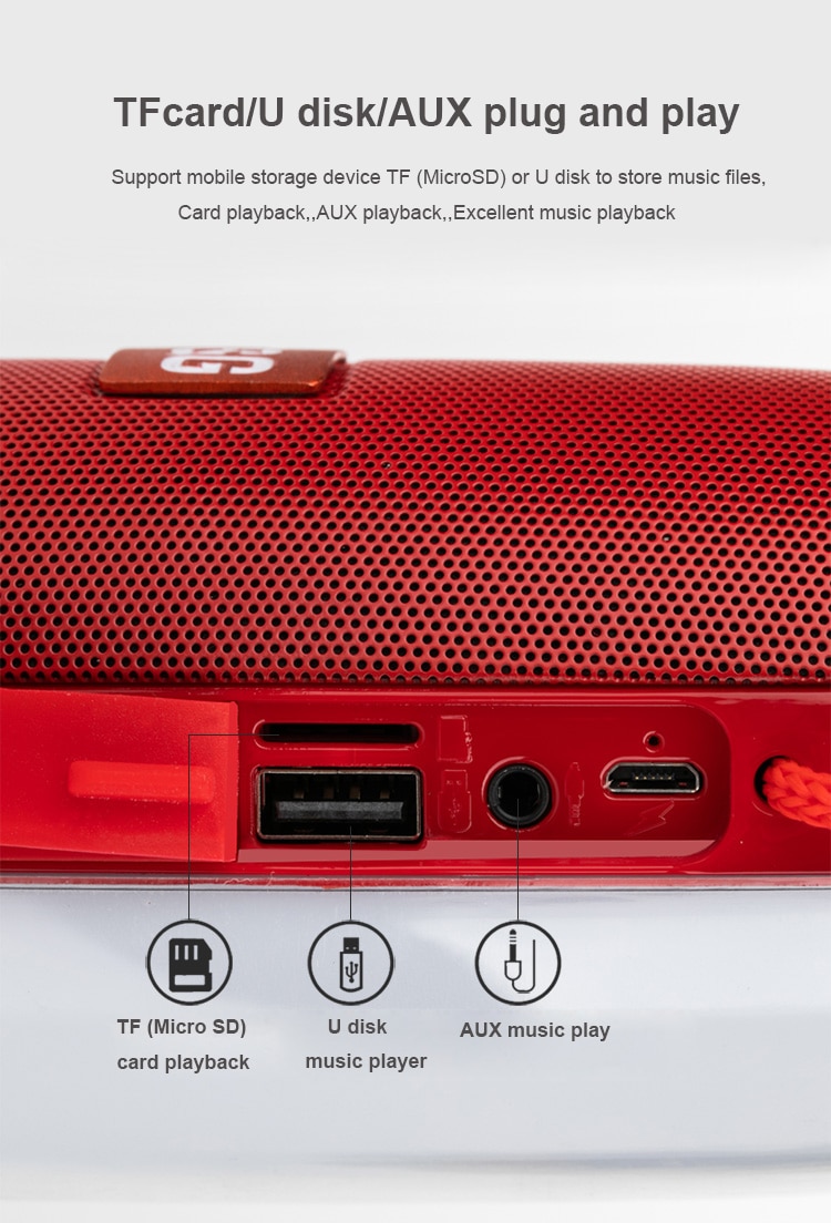 YABA Bluetooth Speaker Powerful Portable Speakers Wireless Column with LED Night Light TF FM Radio Boombox Built-in Mic | Fugo Best