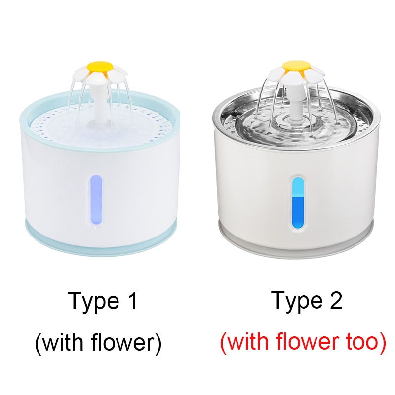 2.4L Automatic Pet Cat Water Fountain with LED Electric USB Dog Cat Pet Mute Drinker Feeder Bowl Pet Drinking Fountain Dispenser | Fugo Best
