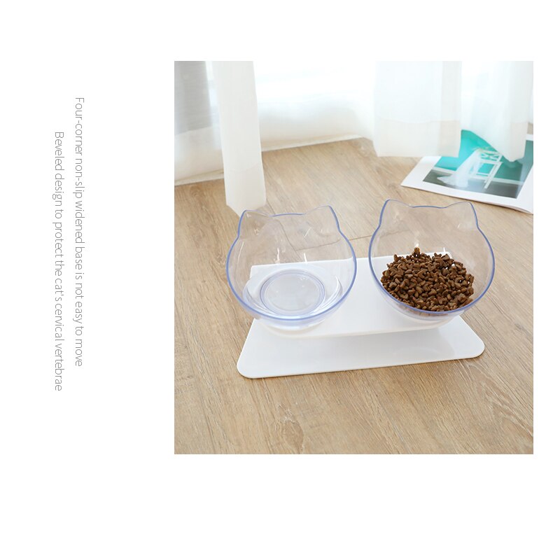 Plastic Double Non-slip Pet Bowl For Dogs Puppy Cats Food Water Feeder Pets Feeding Dishes Dog Bowls Pet Feeding Supplies | Fugo Best