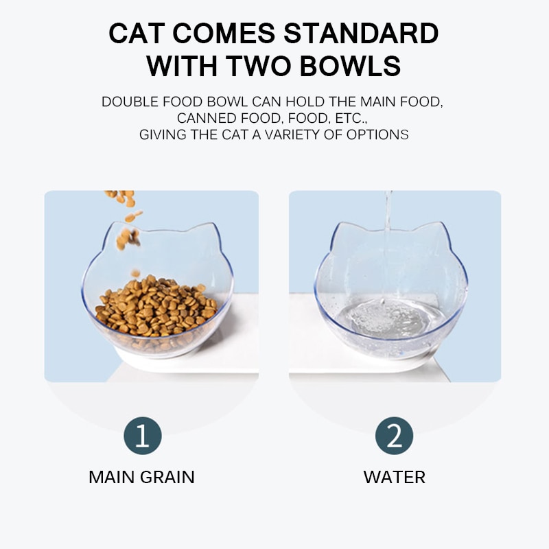 Plastic Double Non-slip Pet Bowl For Dogs Puppy Cats Food Water Feeder Pets Feeding Dishes Dog Bowls Pet Feeding Supplies | Fugo Best