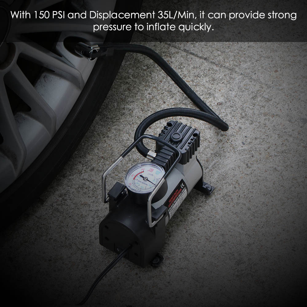 Universal 12V High-Power Car Double-Cylinder Inflator Pump Air Compressor Inflator Portable 150psi Car Tire Pump car Accessories | Fugo Best