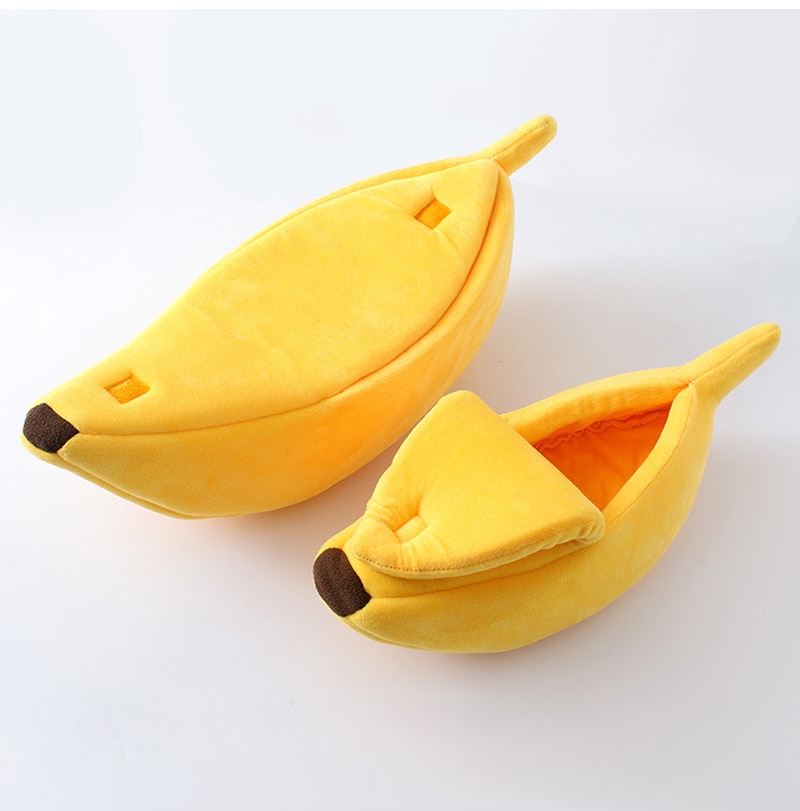 Funny Banana Cat Bed House Cute Cozy Cat Mat Beds Warm Durable Portable Pet Basket Kennel Dog Cushion Cat Supplies Multicolor | Fugo Best