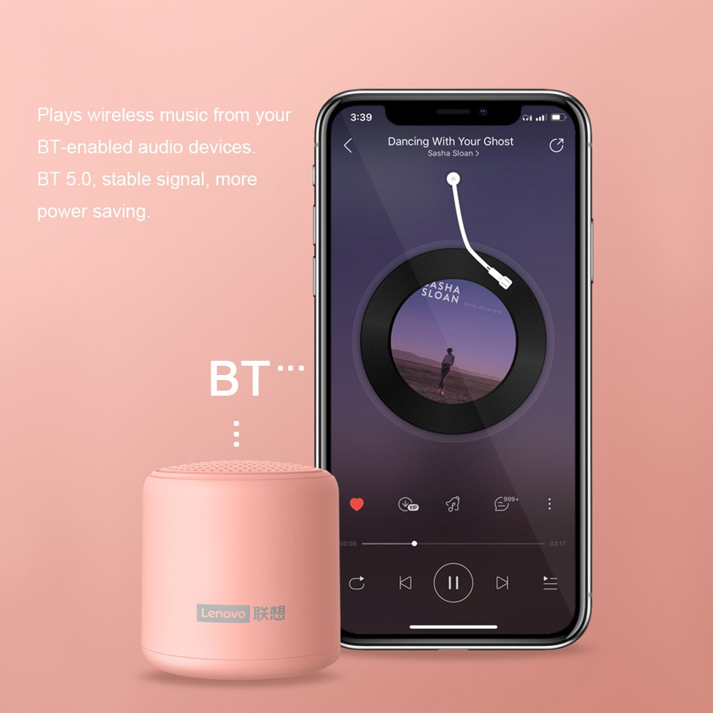 Lenovo L01 Mini Wireless Bluetooth 5.0 Speaker TWS Connection Outdoor Portable Speaker Hands-free with Mic USB Sound Box | Fugo Best