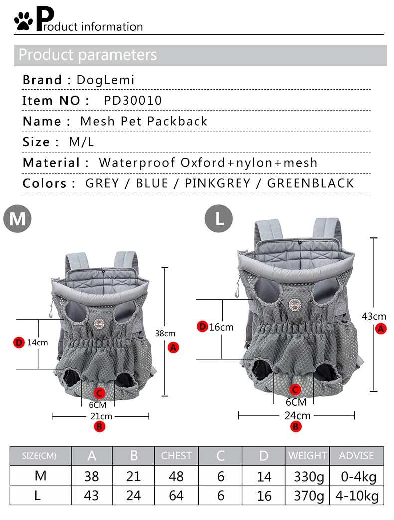 Pet Dog Carrier Mesh Breathable Bag Cat Backpack for Traving Shopping Carring Bag Products for Dogs Anilmal Transport Carrier | Fugo Best