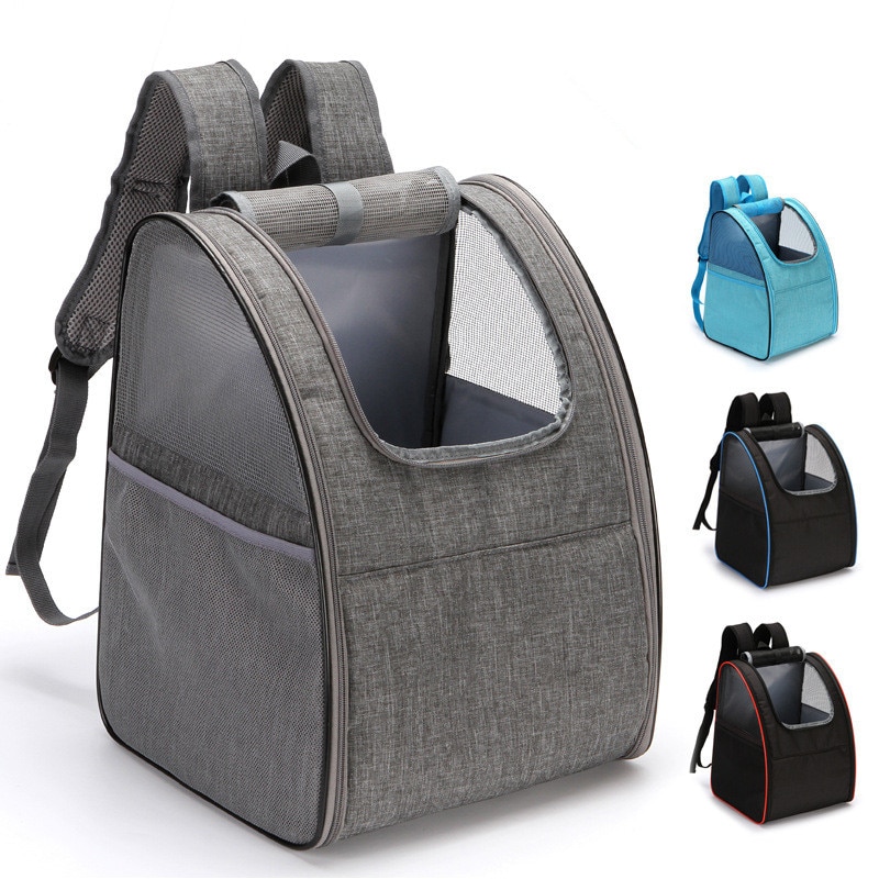 Dog Cat Carrier Pet Puppy Backpack Black Bag Dogs Backpacks Outdoor Breathable Foldable Pet Backpack For Travel Small Dog Bag | Fugo Best