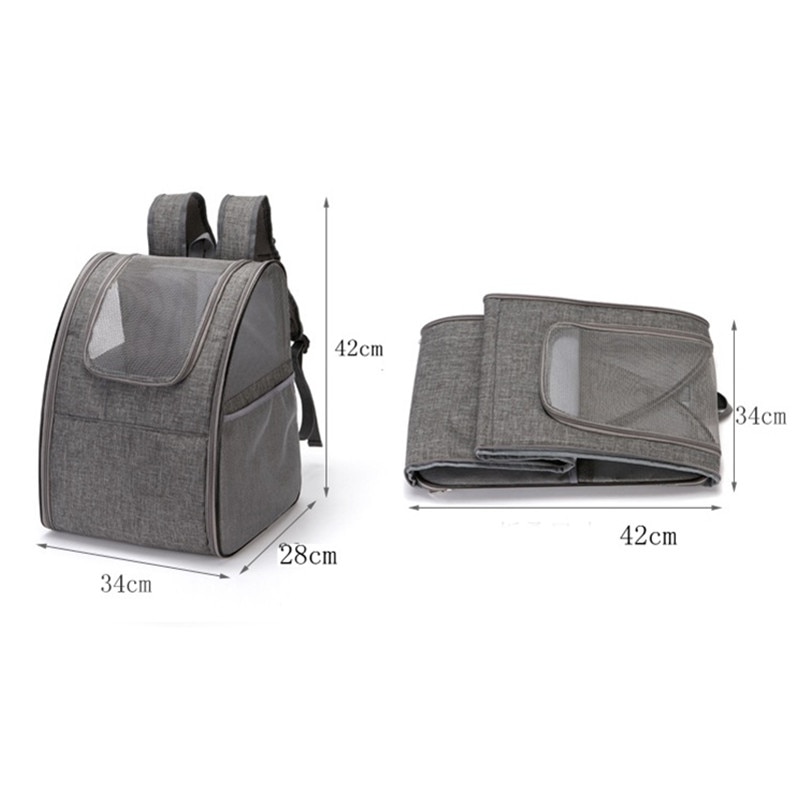 Dog Cat Carrier Pet Puppy Backpack Black Bag Dogs Backpacks Outdoor Breathable Foldable Pet Backpack For Travel Small Dog Bag | Fugo Best