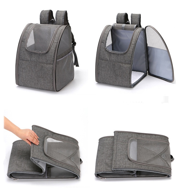 Dog Cat Carrier Pet Puppy Backpack Black Bag Dogs Backpacks Outdoor Breathable Foldable Pet Backpack For Travel Small Dog Bag | Fugo Best