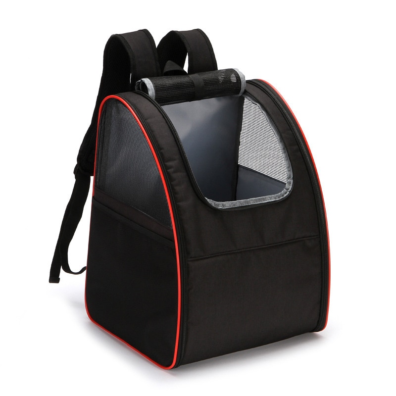 Dog Cat Carrier Pet Puppy Backpack Black Bag Dogs Backpacks Outdoor Breathable Foldable Pet Backpack For Travel Small Dog Bag | Fugo Best