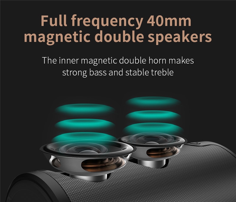 ZEALOT S8 Wireless Bluetooth Speakers Outdoor Column HIFI Stereo Subwoofer Music Box Portable high-power Speaker Support TF card | Fugo Best
