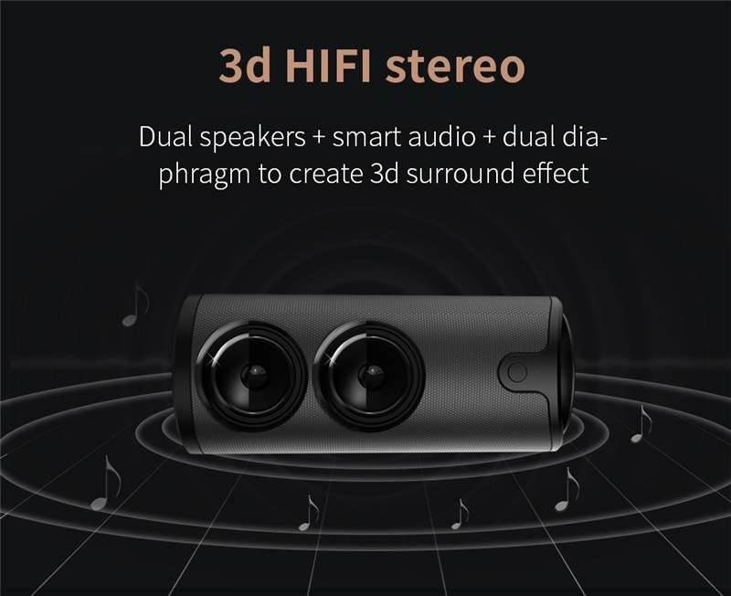 ZEALOT S8 Wireless Bluetooth Speakers Outdoor Column HIFI Stereo Subwoofer Music Box Portable high-power Speaker Support TF card | Fugo Best
