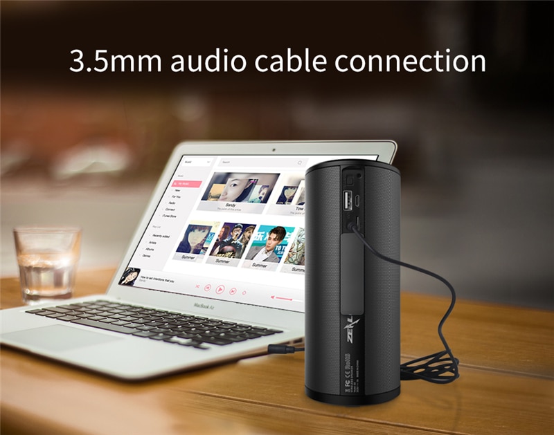 ZEALOT S8 Wireless Bluetooth Speakers Outdoor Column HIFI Stereo Subwoofer Music Box Portable high-power Speaker Support TF card | Fugo Best