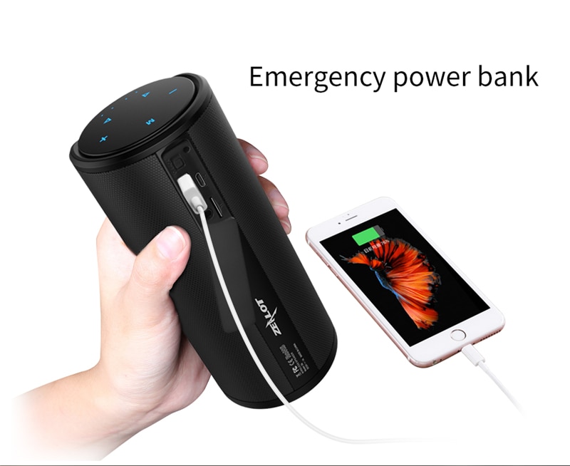 ZEALOT S8 Wireless Bluetooth Speakers Outdoor Column HIFI Stereo Subwoofer Music Box Portable high-power Speaker Support TF card | Fugo Best