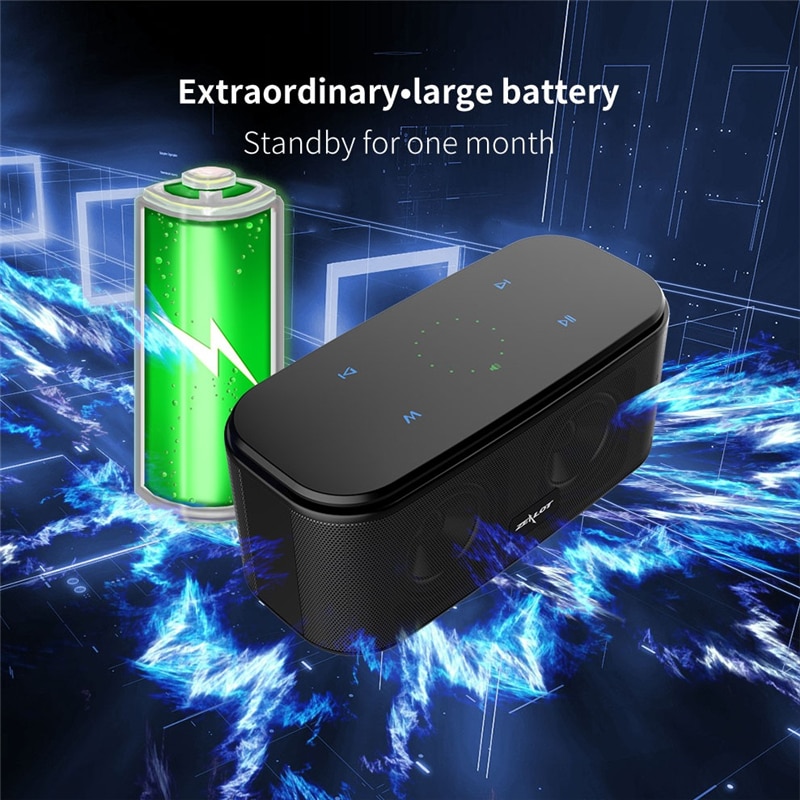 ZEALOT S25 Bluetooth Speaker 3W Portable Speakers Colums Deep Bass Soundbar with IPX6 Waterproof,for Siri,SoundPulse | Fugo Best