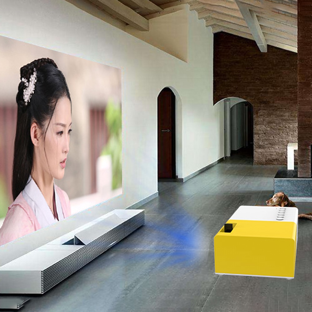 Mini Portable Projector Support HDMI-compatible AV USB HD 1080p Video Media Player LED Mini Projector For Home Theater PC Laptop | Fugo Best