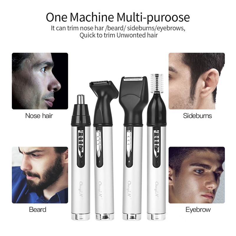 CkeyiN Men Hair Clipper Professional Trimmer Cordless Nose Eyebrow Removal Painless Electric Shaver Machine Beard Razor Mower | Fugo Best