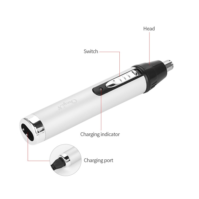 CkeyiN Men Hair Clipper Professional Trimmer Cordless Nose Eyebrow Removal Painless Electric Shaver Machine Beard Razor Mower | Fugo Best